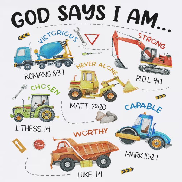 God Says I Am Construction Bible Verse Truck Hat