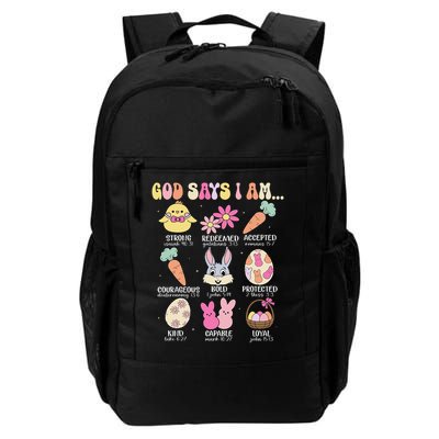 God Says I Am Easter Eggs Bunny Chick Easter Day Bible Backpack