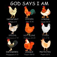 God Says I Am Bible Verse Christian Farm Chickens Religious Visor