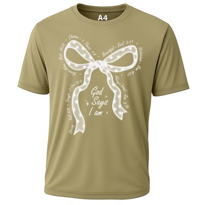 God Says I Am Lace Coquette Bow Christian Bible Verse Jesus Performance Shirt