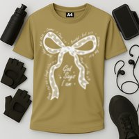 God Says I Am Lace Coquette Bow Christian Bible Verse Jesus Cooling Performance Crew T-Shirt
