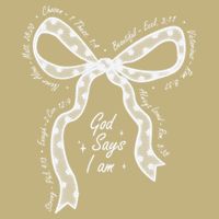 God Says I Am Lace Coquette Bow Christian Bible Verse Jesus Cooling Performance Crew T-Shirt