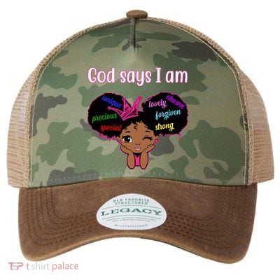 God Say I Am Black Female Legacy Tie Dye Trucker Hat
