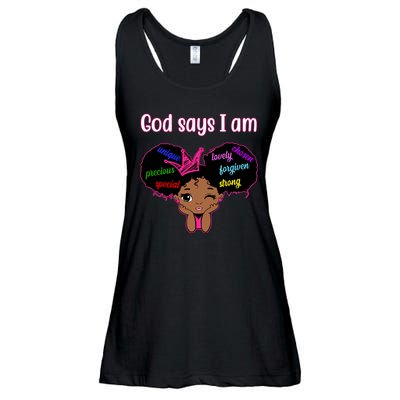 God Say I Am Black Female Ladies Essential Flowy Tank