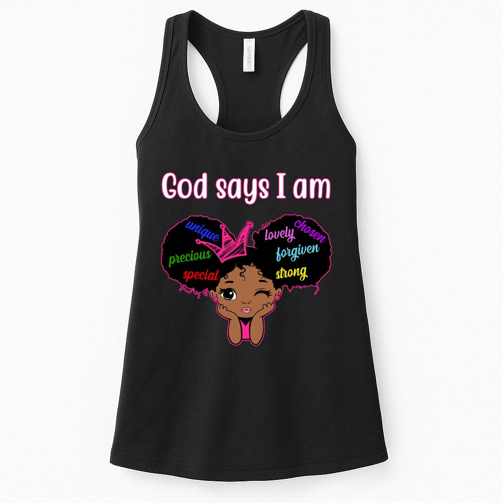 God Say I Am Black Female Womens Tank Top