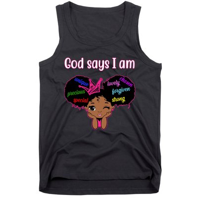 God Say I Am Black Female Tank Top