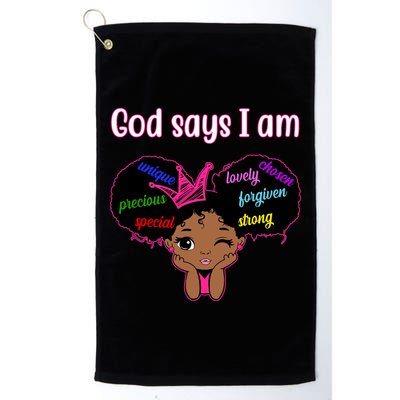 God Say I Am Black Female Golf Towel