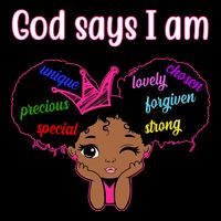 God Say I Am Black Female Wool Snapback Cap