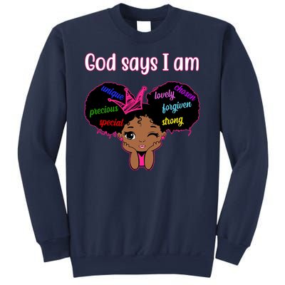 God Say I Am Black Female Sweatshirt