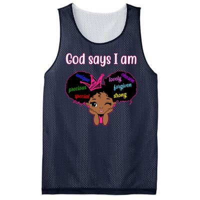 God Say I Am Black Female Mesh Reversible Basketball Jersey Tank