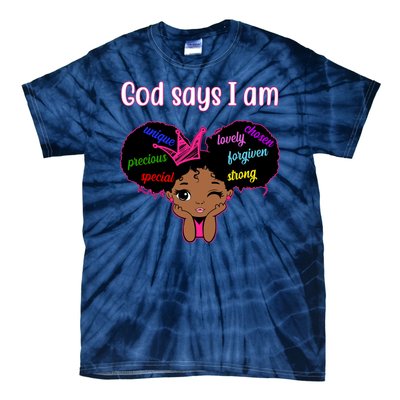 God Say I Am Black Female Tie-Dye T-Shirt