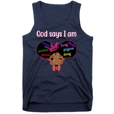 God Say I Am Black Female Tank Top