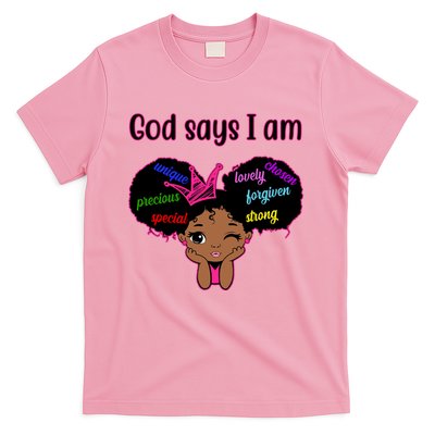God Say I Am Black Female T-Shirt