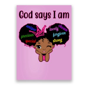 God Say I Am Black Female Poster