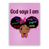 God Say I Am Black Female Poster