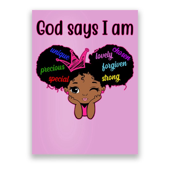 God Say I Am Black Female Poster