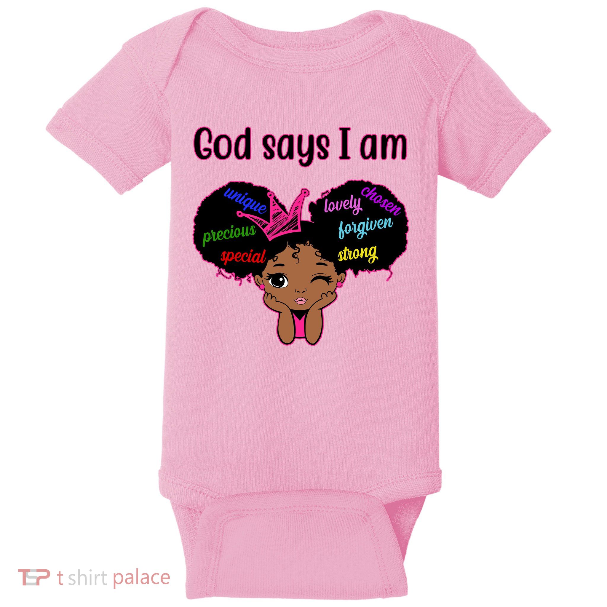 God Say I Am Black Female Baby Bodysuit