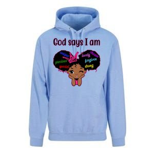 God Say I Am Black Female Unisex Surf Hoodie