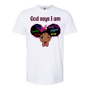 God Say I Am Black Female Softstyle CVC T-Shirt