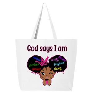 God Say I Am Black Female 25L Jumbo Tote