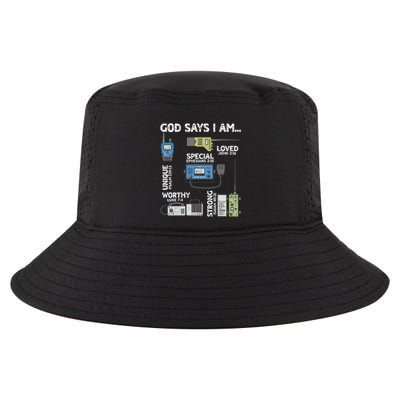 God Says I Am Ham Radio Lover Christian Cool Comfort Performance Bucket Hat