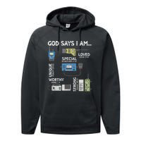 God Says I Am Ham Radio Lover Christian Performance Fleece Hoodie