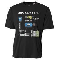 God Says I Am Ham Radio Lover Christian Cooling Performance Crew T-Shirt