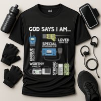 God Says I Am Ham Radio Lover Christian Performance Shirt