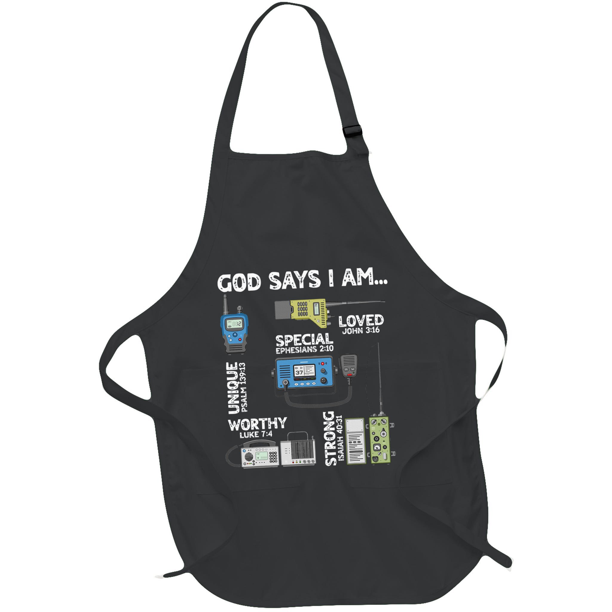 God Says I Am Ham Radio Lover Christian Apron