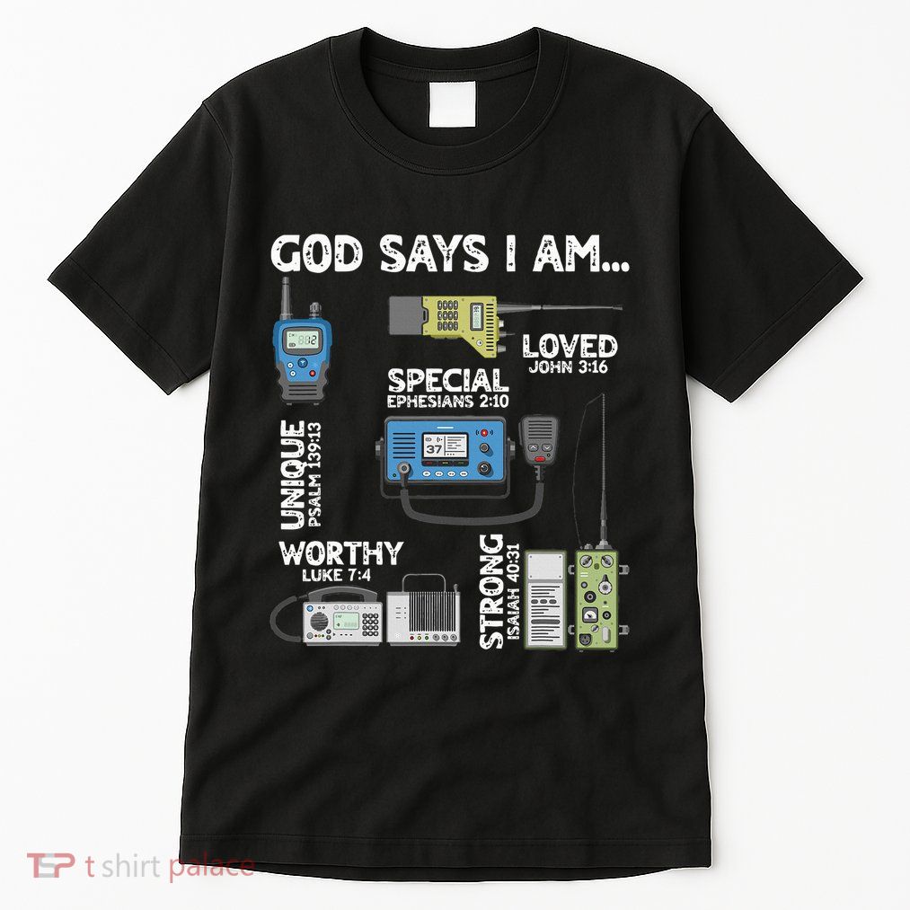 God Says I Am Ham Radio Lover Christian Tall T-Shirt