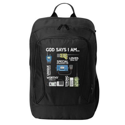 God Says I Am Ham Radio Lover Christian City Backpack
