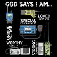 God Says I Am Ham Radio Lover Christian 7-Panel Snapback Hat