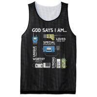 God Says I Am Ham Radio Lover Christian Mesh Reversible Basketball Jersey Tank