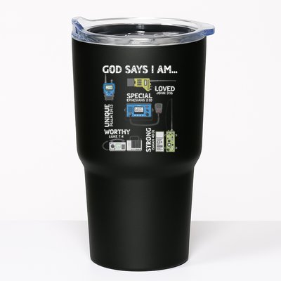 God Says I Am Ham Radio Lover Christian Tumbler