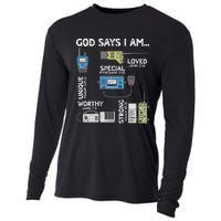 God Says I Am Ham Radio Lover Christian Cooling Performance Long Sleeve Crew