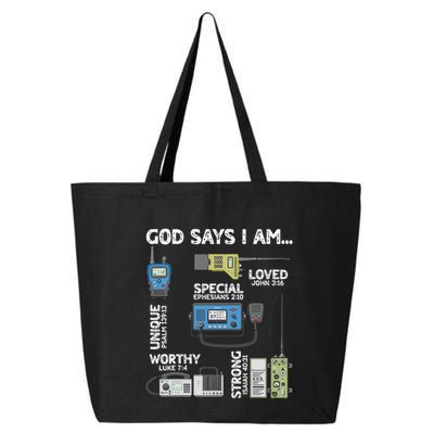 God Says I Am Ham Radio Lover Christian 25L Jumbo Tote