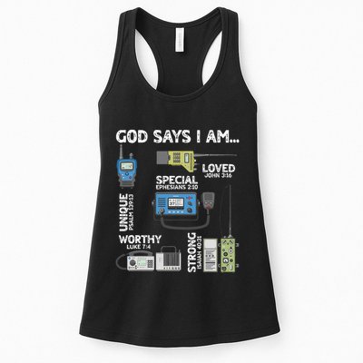 God Says I Am Ham Radio Lover Christian Womens Tank Top