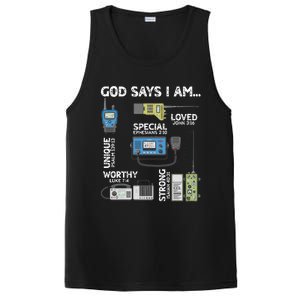 God Says I Am Ham Radio Lover Christian PosiCharge Competitor Tank