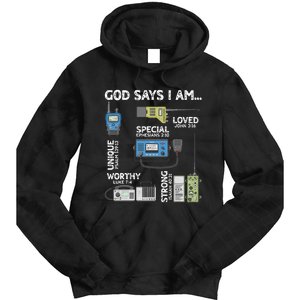 God Says I Am Ham Radio Lover Christian Tie Dye Hoodie