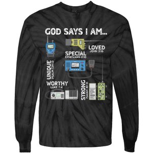 God Says I Am Ham Radio Lover Christian Tie-Dye Long Sleeve Shirt