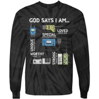 God Says I Am Ham Radio Lover Christian Tie-Dye Long Sleeve Shirt