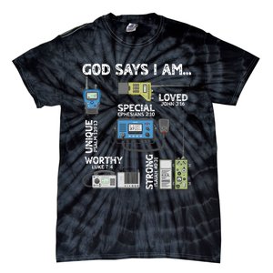 God Says I Am Ham Radio Lover Christian Tie-Dye T-Shirt