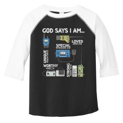 God Says I Am Ham Radio Lover Christian Toddler Fine Jersey T-Shirt