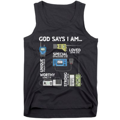 God Says I Am Ham Radio Lover Christian Tank Top