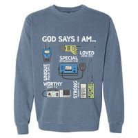 God Says I Am Ham Radio Lover Christian Garment-Dyed Sweatshirt