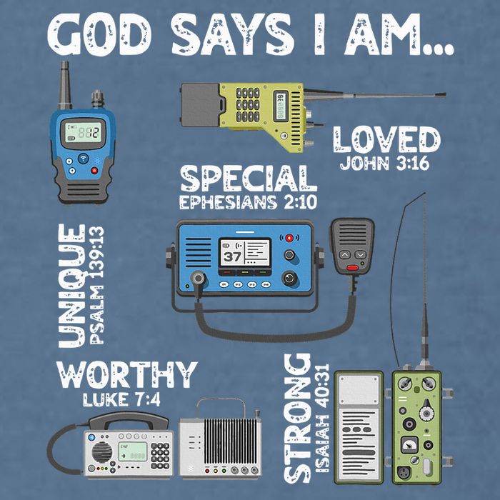 God Says I Am Ham Radio Lover Christian Garment-Dyed Sweatshirt