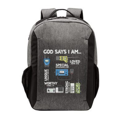 God Says I Am Ham Radio Lover Christian Vector Backpack