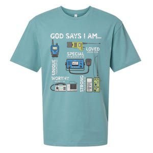 God Says I Am Ham Radio Lover Christian Sueded Cloud Jersey T-Shirt