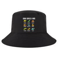God Says I Am Dinosaurs Christian Cool Comfort Performance Bucket Hat