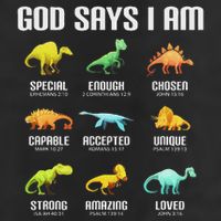God Says I Am Dinosaurs Christian Cool Comfort Performance Bucket Hat